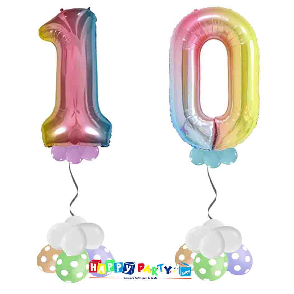 10 compleanno palloncino centrotavola/10 compleanno palloncini/decimo  compleanno palloncini da tavolo/tabella numero 10 -  Italia