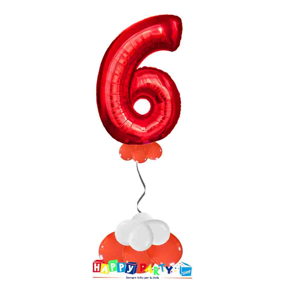 FUNXGO Palloncino Numero 6 multicolore - Gigante Palloncini Compleanno 6  Anni - Vola con l'Elio - Feste Decorazione di Compleanno Palloncino 6  multicolore : : Casa e cucina